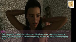 Is this wife cheating with her stepmother in scene 57?