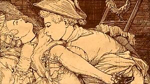 Vintage Erotic Illustration with Retro Cartoon Style