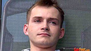 Gay Twink Foot Tugs Hunk Hard.