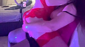 Wife With Big Tits Cheats On Husband By Fucking Stockinged Bitch