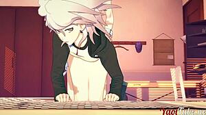 Dangan Ronpa 2 - Ouma and Nagito in Bareback Creampie Action