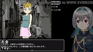 Crossdressing anime with small tits, baseball bat action