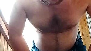 A GAY MAN FROM RUSSIA MASTURBATES AND EATS HIS OWN FRESH SPERM