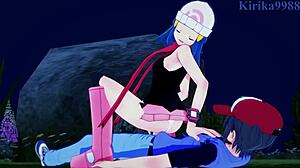 Dawn, Hikari, and Gloria Yuuri in intense Pokémon hentai sex action