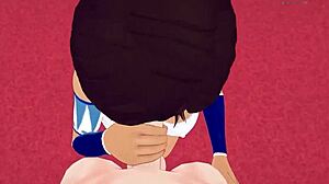 Beautiful anime girl gives great blow job to The Legend of Korra’s protagonist