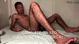 Another hot scene in the living room bed with big dick lover