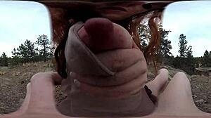 A giantess punishes her boss by shrinking him as part of BDSM activities in VR