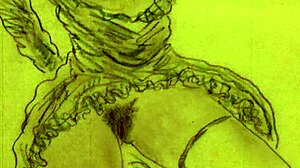 Vintage Erotic Illustration with Retro Cartoon Style