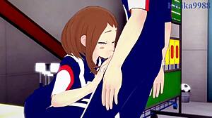 Yo, Ochako Uraraka and Izuku Midoriya go hard in hentai sex!