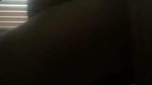 I saw my big booty neighbor bent over at the stairs.