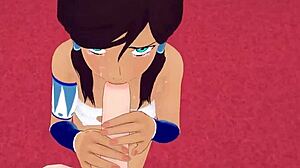 korra asks, 'want to see my perfect blowjob in avatar?' it's intense and full of hentai action!