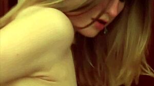 dagfs - shy girl bravely strips and teases with hairless solo play.