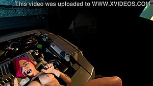 Sexy Punk Girl's Bald Pussy Pounded During Car Fix!