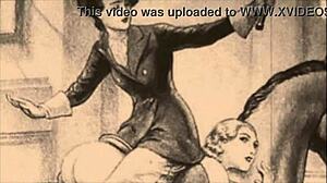 Vintage Erotic Illustration with Retro Cartoon Style