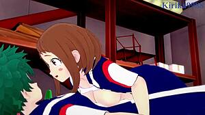 Yo, Ochako Uraraka and Izuku Midoriya go hard in hentai sex!