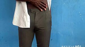 Hot Ebony Gay Striptease Cumshot!