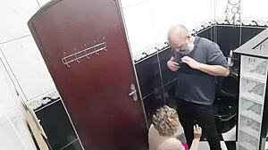 lesbian sucking and fucking filmed in bar bathroom