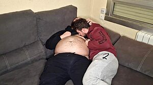 Oso and chaser suck huge cocks in 69 on sofa!