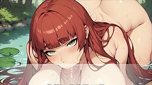 Spirit Harem Hentai: Huge Messy Creampie for Curvy Redhead Girl