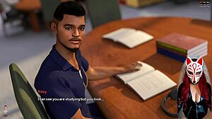 Sexy college student in white stockings shines