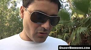 DaddyBreeding Com - Hung Old Man Pounds Tiny Twink Raw Until Explosive Finish