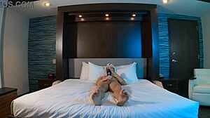 Twink Jerks Off Solo in Hotel Room During Steamy Session