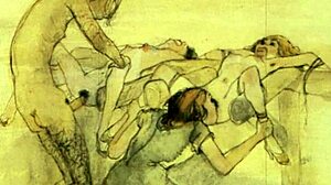 Vintage Cartoon Illustration From Antique Anime