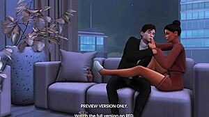 3D artwork of naughty college students in action