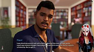 Sexy college student in white stockings shines