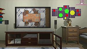 curvy anime babe rides huge cock in wild escape scene