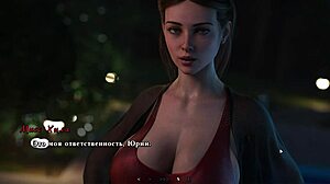 3D animated game with big-boobed and hunk characters dancing and stripping