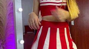 Beautiful blonde mayoblonde in sexy lingerie and solo play