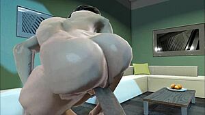 Old muscular girl fucks hard after training