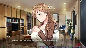 Watching my horny classmate's wife play solo in anime