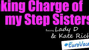 european girls kate rich and lady d chat with stepbrother in a bath setting