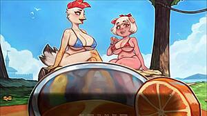 Hentai game featuring big-boobed princess teaching sex education