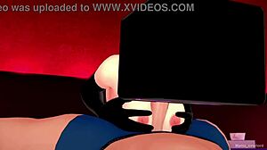 Hot Girlfriend in Fishnet Stockings and Enderman Mask Ready for 3D Minecraft Hentai