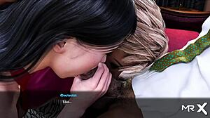 Fashionbusiness Double Blowjob Action in 3D Anime Game