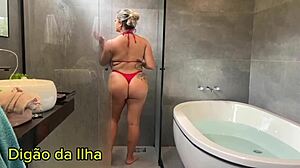 Curvy married slut craves creampie but gets double cock penetration