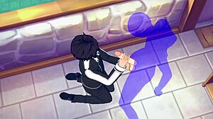 sword art online yaoi kirito handjob in japanese anime game
