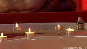 he touches himself with gentle care