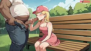 I Meet Innocent Blonde in Park Offering My Lollipop