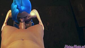 league of legends hentai 3d jinx gives uncensored pov blowjob