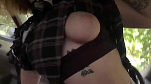 Hippie nympho hitchhiking on big cocks