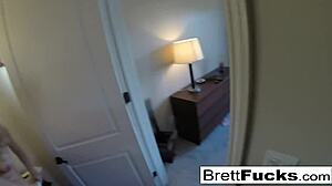 busty brett rossi teases in motel room