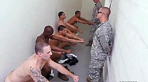 Gay sex with army sergeant in drill scene