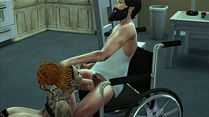 Tattooed Girl Has Sex With Invalid In Anime Hentai