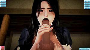 Goth Catgirl Maid Pleasures Her Master’s Needs