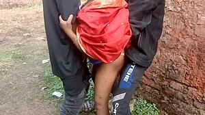 Bangladeshi housewife gets naughty in public for first time