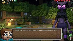 Femdom Teen Covers Face with Cum in Hornycraft Ep 45!